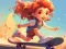Coloring Book: Riding Skateboard — free online game