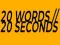 20 Words in 20 Seconds — free online game