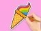 Coloring Book: Rainbow Ice Cream — free online game