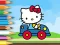 Coloring Book: Hello Kitty Driving Car — free online game