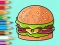 Coloring Book: Delicious Hamburger — free online game