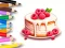Coloring Book: Berry Cake — free online game
