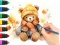 Coloring Book: Autumn Bear — free online game