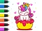 Coloring Book: Unicorn Cupcake — free online game