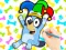 Coloring Book: Clown Bluey — free online game