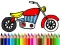 Back To School: Motorbike Coloring — free online game