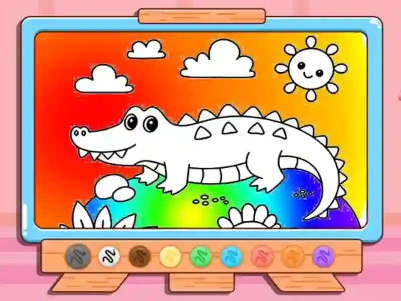 Coloring Book: Crocodile — jogo online grátis