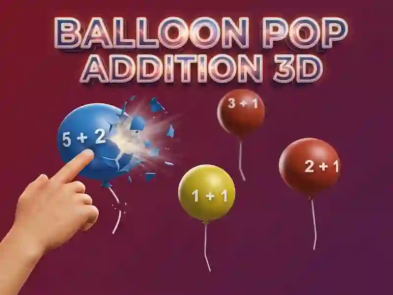 Balloon Pop Addition 3D — jogo online grátis
