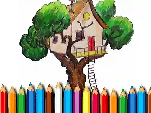 Tree House Coloring Book — free online game