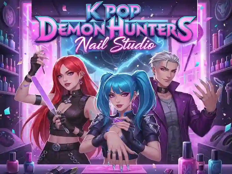 Logħba K Pop Demon Hunters Nail Studio onlajn