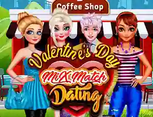 Trò chơi Valentines Day Mix Match Dating trực tuyến