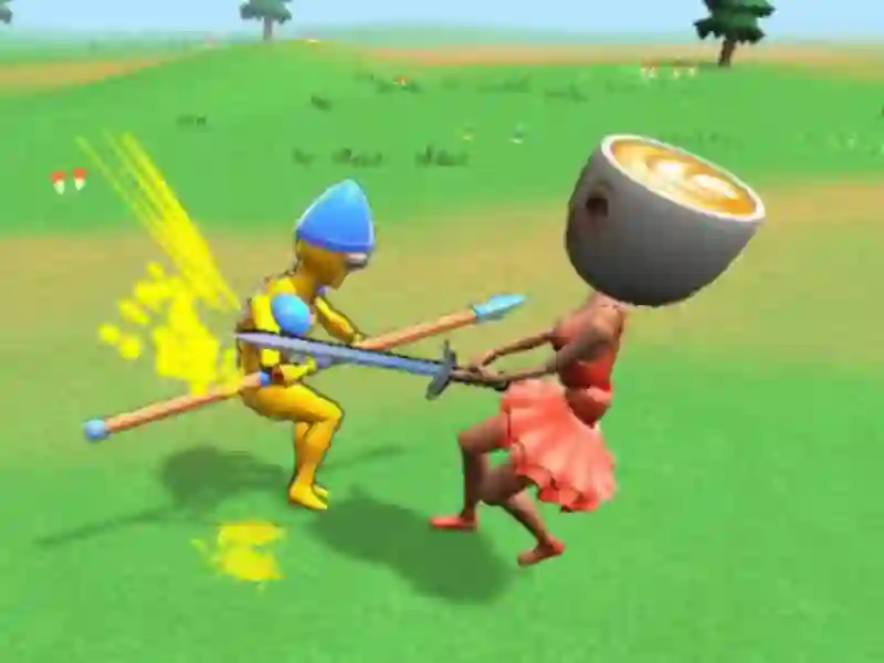 Ragdoll Arena! Fun Spear Battle! — free online game