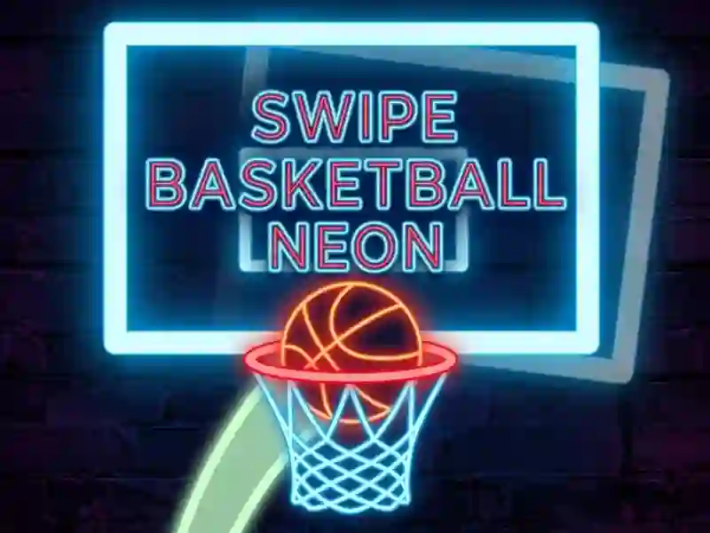 Swipe Basketball Neon — nemokamas žaidimas internete