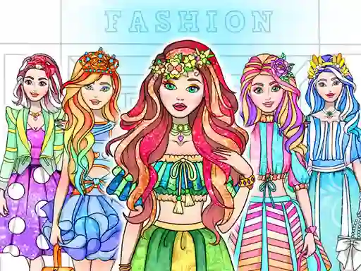 Girl Coloring Dress Up Games — free online game