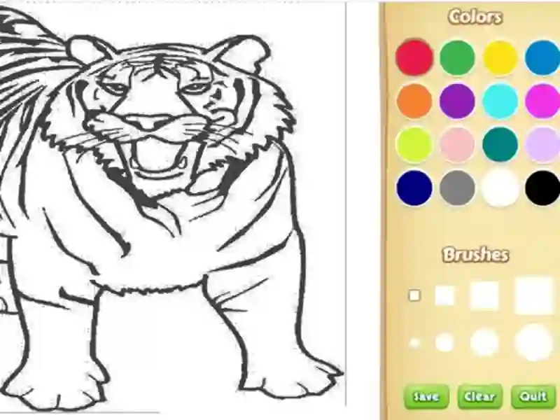 Tiger Coloring Book — jogo online grátis