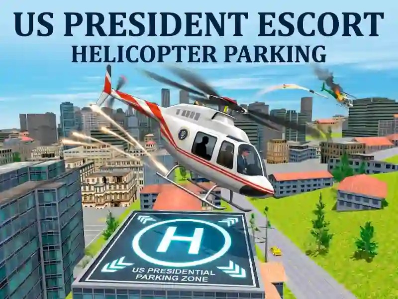 US President Escort Helicopter Parking — free online game