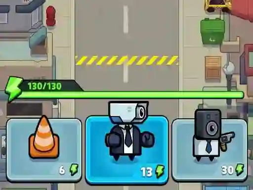 Toilet fight Police vs zombie — free online game