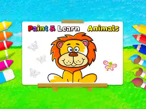 Paint and Learn Animals — δωρεάν online παιχνίδι