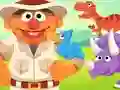 123 Sesame Street: Ernie's Dinosaur Day Care — free online game