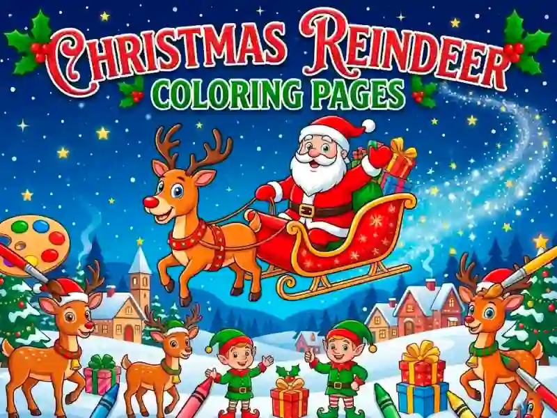 Christmas Reindeer Coloring Pages – tasuta veebimäng
