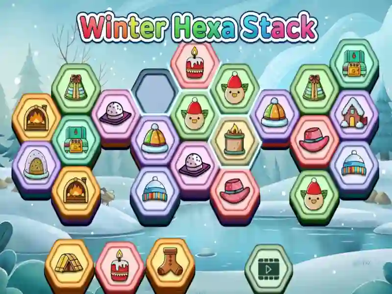 Winter Hexa Stack — free online game