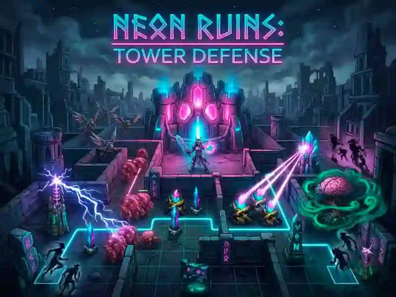 Neon Ruins: Tower Defense — free online game