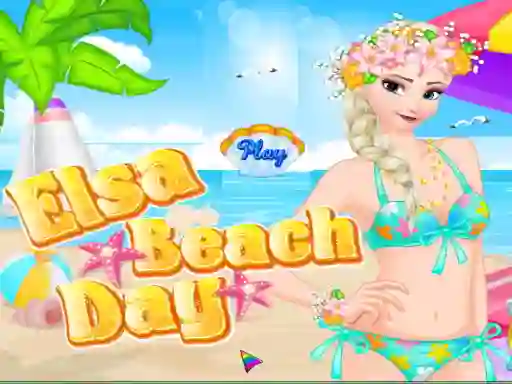 Elsa beach day — free online game