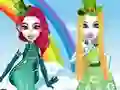 Green Vs Rainbow Fashion Battle — free online game