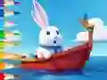 Coloring Book: Sailing Rabbit — free online game