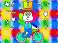Coloring Book: Monkey Rides Unicycle — free online game