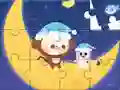 Jigsaw Puzzle: Monkey With Moon — free online game