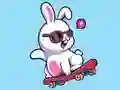 Coloring Book: Rabbit Skateboard — free online game