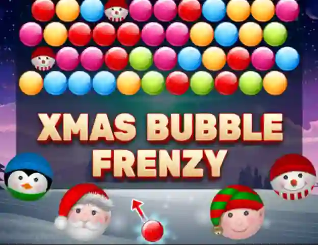 Xmas Bubble Frenzy — free online game