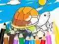 Coloring Book: Sunny Turtle — free online game
