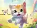 Jigsaw Puzzle: Kitten With Butterfly — free online game