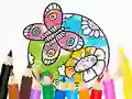 Coloring Book: Butterfly With Flowe — free online game