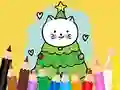 Coloring Book: Cats And Christmas Tree — free online game