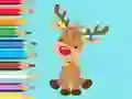 Coloring Book: Cute Christmas Reindeer — free online game