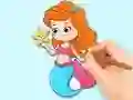 Coloring Book: Beautiful Mermaid Princess — free online game