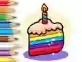 Coloring Book: Birthday Cake — free online game