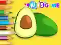 Coloring Book: Avocado Fruit — free online game