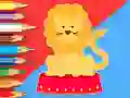 Coloring Book: Circus-Lion — free online game