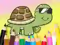 Coloring Book: Sunglasses Turtle — free online game