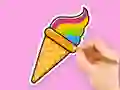 Coloring Book: Rainbow Ice Cream — free online game