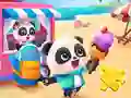 Jigsaw Puzzle: Baby Panda Ice Cream Car — free online game