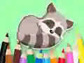 Coloring Book: Baby Raccoon — free online game
