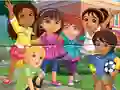 Jigsaw Puzzle: Dora Into City — free online game