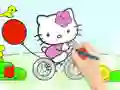 Coloring Book: Hello Kitty Cycling — free online game