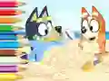 Hra Coloring Book: Bluey On The Beach