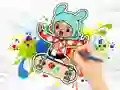 Coloring Book: Toca Boca Skateboard — free online game